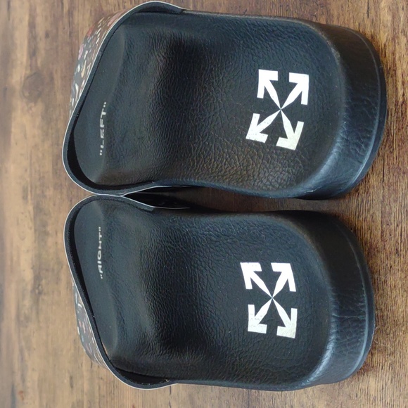Off-White Floral Pool Slides Sz. 36 - Picture 3 of 9